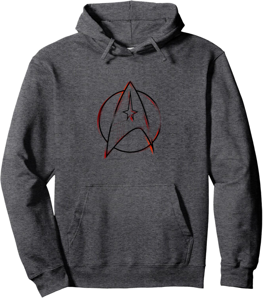 Star Trek: The Original Series Starfleet Sketch Red & Black Pullover Hoodie