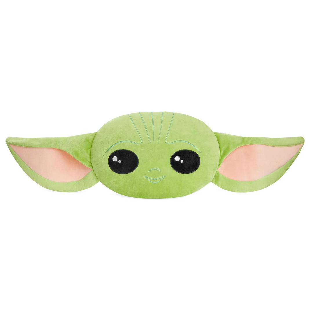 Disney Mandalorian Baby Yoda Plüsch Zierkissen mit Füllung und Bezug, 3D Kinderzimmer Kissen für Bet