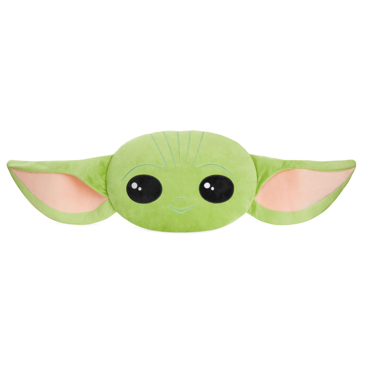 Disney Mandalorian Baby Yoda Plüsch Zierkissen mit Füllung und Bezug, 3D Kinderzimmer Kissen für Bet