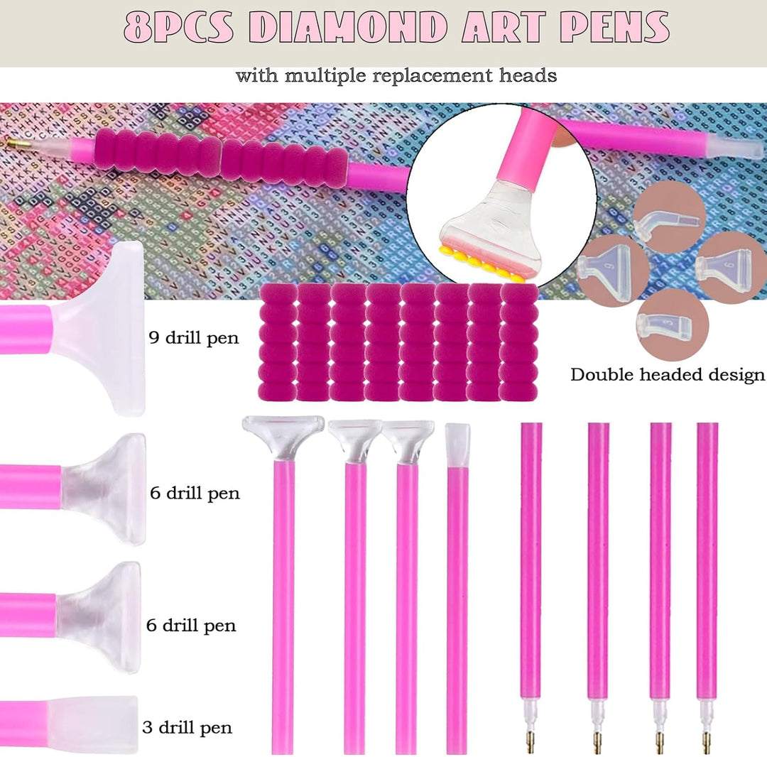 Lenxnmy 247 Stück All-Inclusive Diamant Malerei Werkzeug Set Diamond Art Zubehör Kit mit A3 Diamant