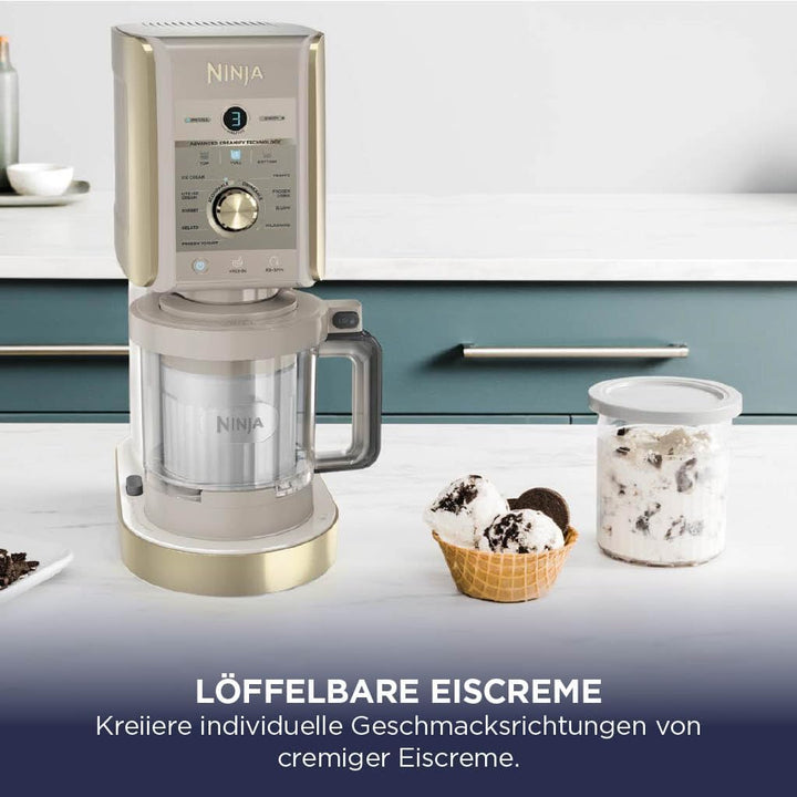 Ninja CREAMi Deluxe Eismaschine mit 2 Behältern, 10 Funktionen, Dessert & Ice Cream Maker für Eiscre