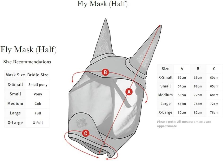 LeMieux Armour Shield Pro Fly Mask Half Fliegenmaske XL grau, XL grau
