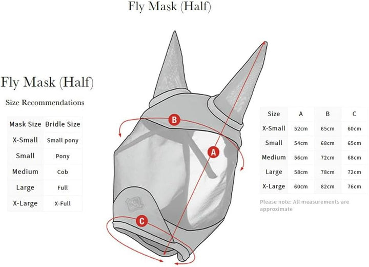 LeMieux Armour Shield Pro Fly Mask Half Fliegenmaske XL grau, XL grau