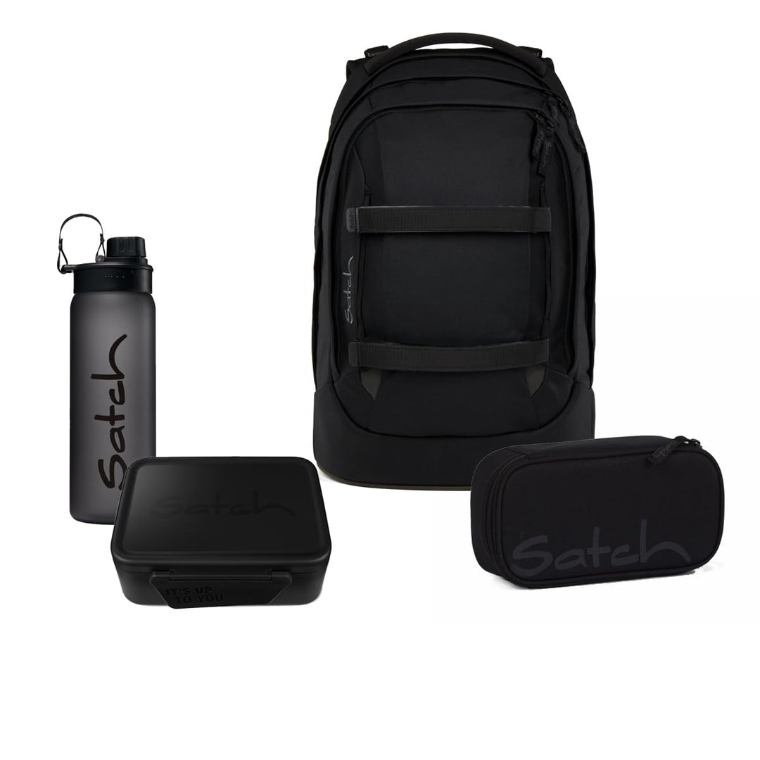 Satch Pack Schulrucksack Set 4tlg. inkl. Lunchset (Blackjack), Blackjack