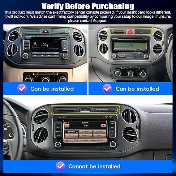 CAMECHO Android 15 Qualcomm 8 Core 4G+64G Autoradio für VW Tiguan (2010-2017) mit Carplay Android Au