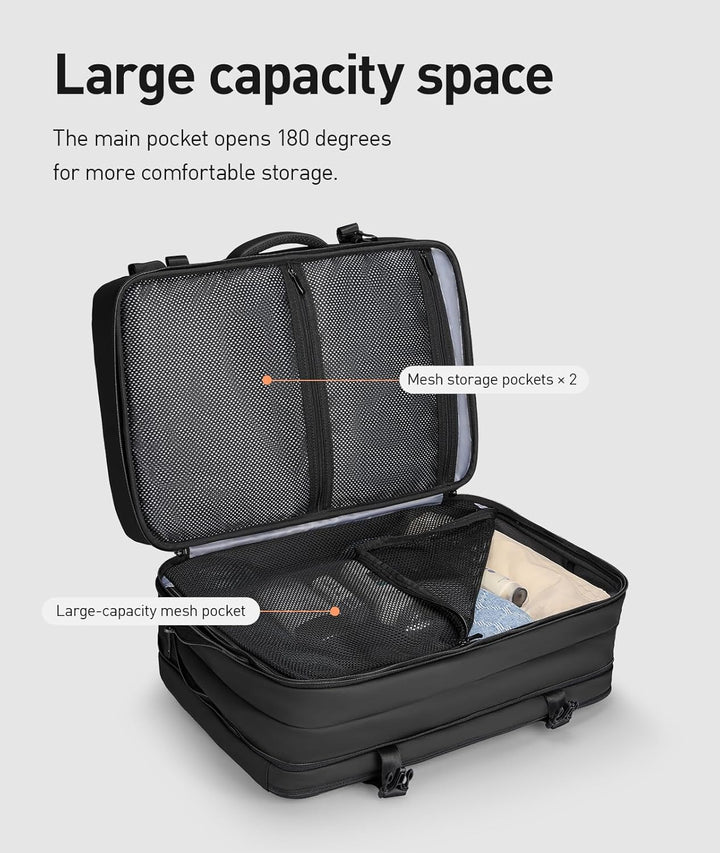 MARK RYDEN Business Rucksack Erweiterbar 25L-40L Hydrophobes Gewebe zum Mitnehmen Laptop für 17,3-Zo