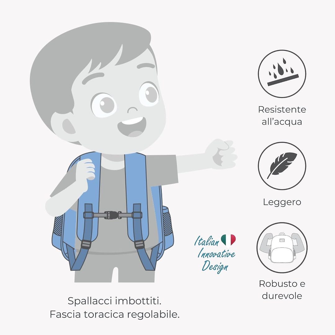 Nuvita 8740 | Kinderrucksack | Aufbewahrungstasche | Tasche mit Fächern | Ergonomischer Kinder-Rucks