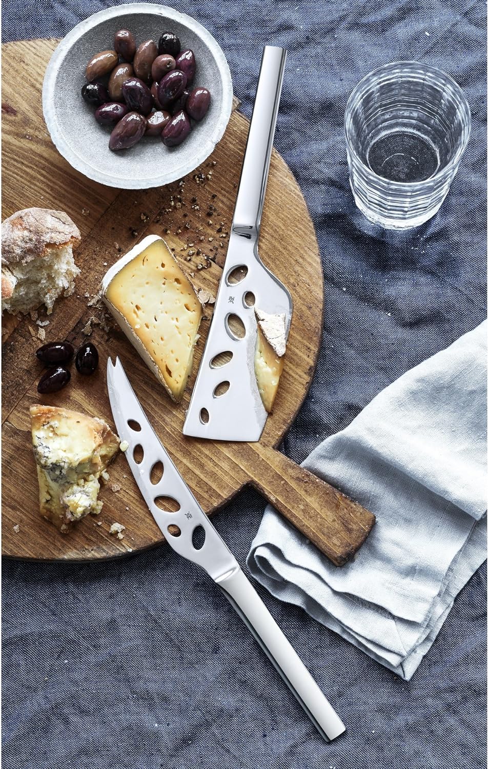 WMF Käse-Set 2-teilig Käsemesser Käsebeil Nuova Cromargan Edelstahl rostfrei poliert & Käsehobel 24