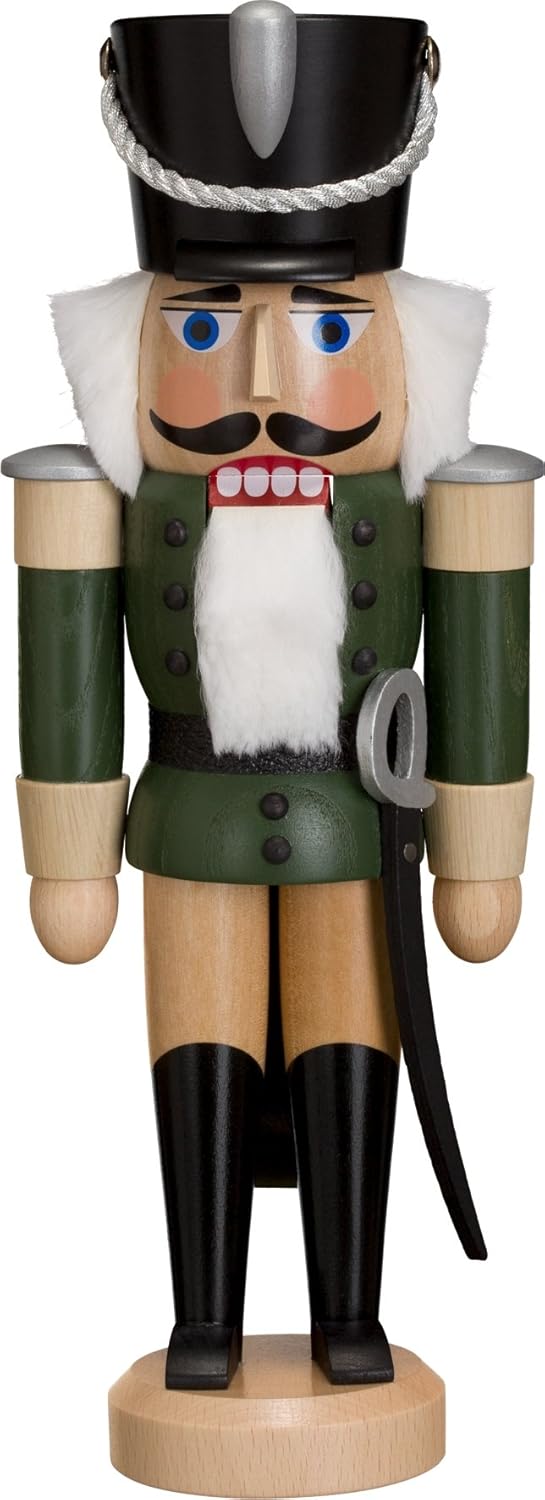 Rudolphs Schatzkiste Nussknacker Husar grün HxBxT = 28x10x8cm NEU Weihnachten Seiffen Nutcracker Nüs