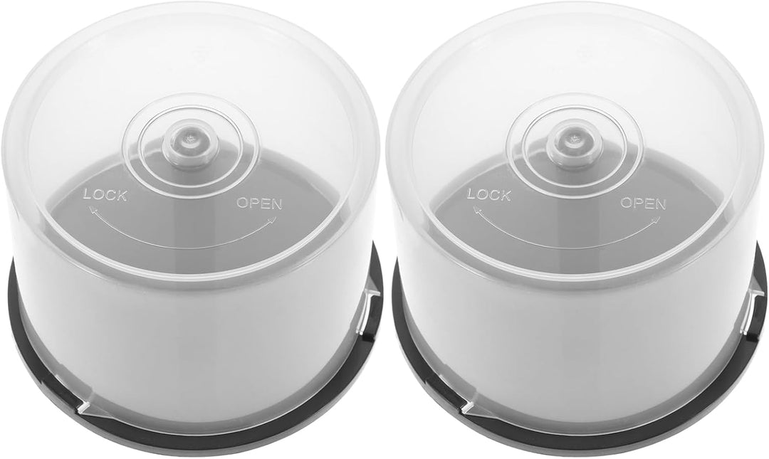 Housoutil Cd Speicherbehälter 4Er Set Transparent Cd Aufbewahrungseimer Mit 50 Disc Kapazität Tragba
