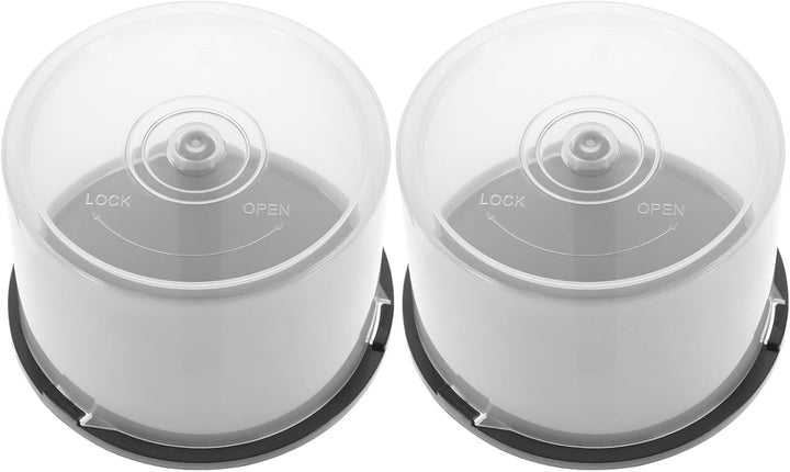 Housoutil Cd Speicherbehälter 4Er Set Transparent Cd Aufbewahrungseimer Mit 50 Disc Kapazität Tragba