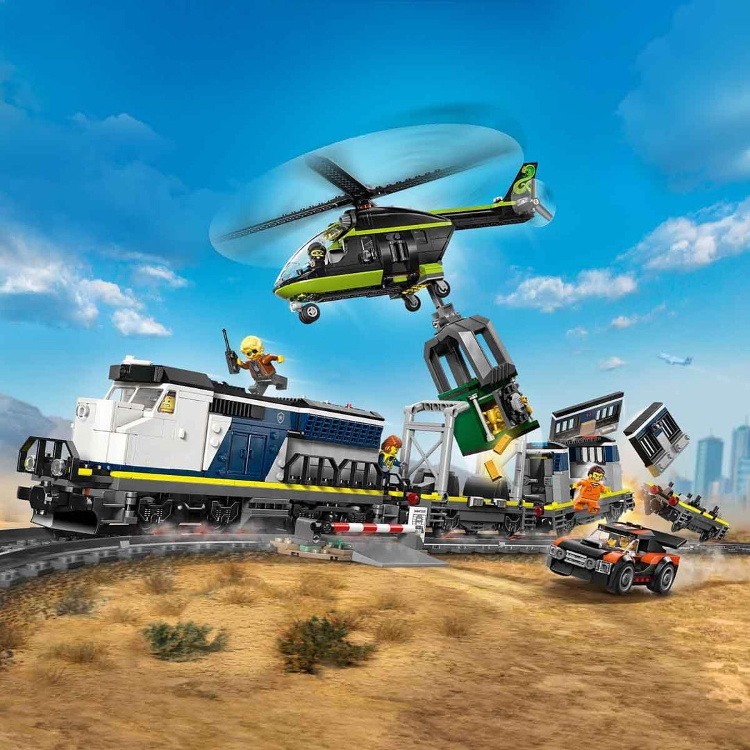 LEGO City City Überfall auf den Polizeizug - Ferngesteuerter Spielzeug Zug - Modellbau mit kreisförm