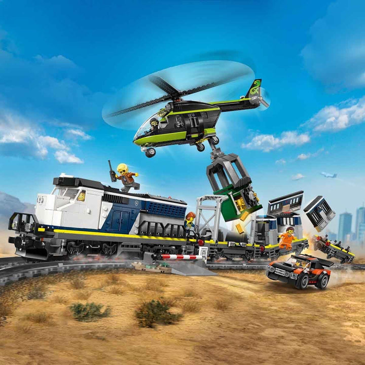 LEGO City City Überfall auf den Polizeizug - Ferngesteuerter Spielzeug Zug - Modellbau mit kreisförm