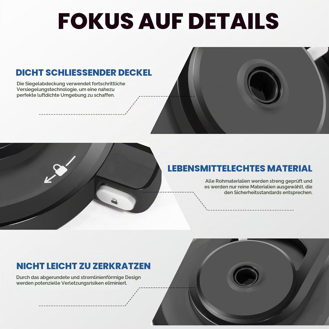 Aussenschalendeckel Eismaschine, Auslaufsicher Ersatz Deckel für Ninja Eismaschine, BPA-Frei &amp; Spülm