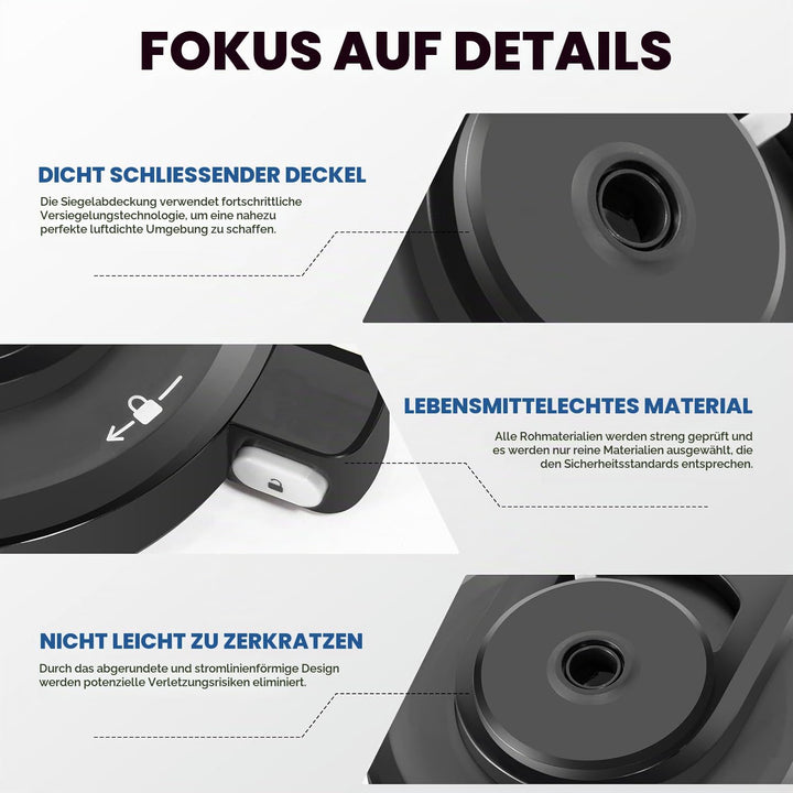 Aussenschalendeckel Eismaschine, Auslaufsicher Ersatz Deckel für Ninja Eismaschine, BPA-Frei &amp; Spülm