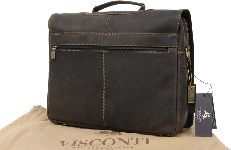 VISCONTI - Leder - Umhängetasche/Aktentasche fürs Büro - Hunter 15" Laptoptasche - AUSTIN - (18760)