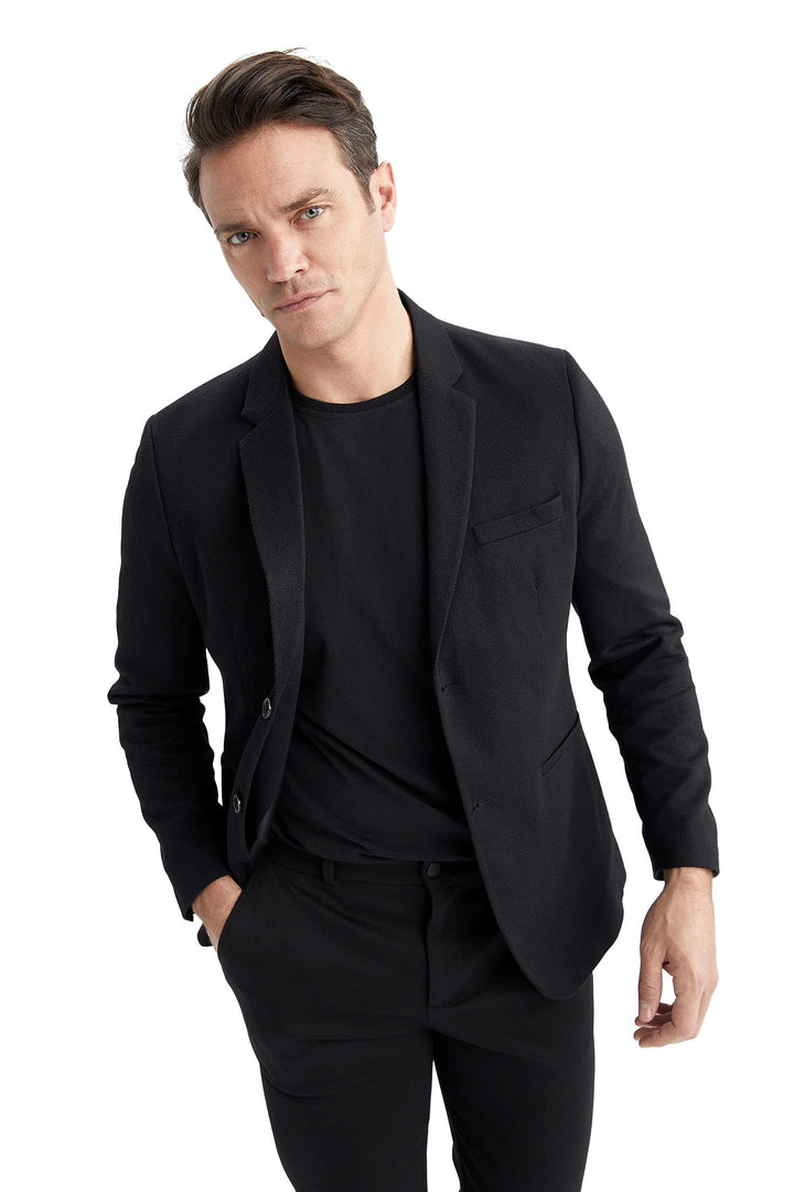 DeFacto Herren Blazer 54 Schwarz, 54 Schwarz