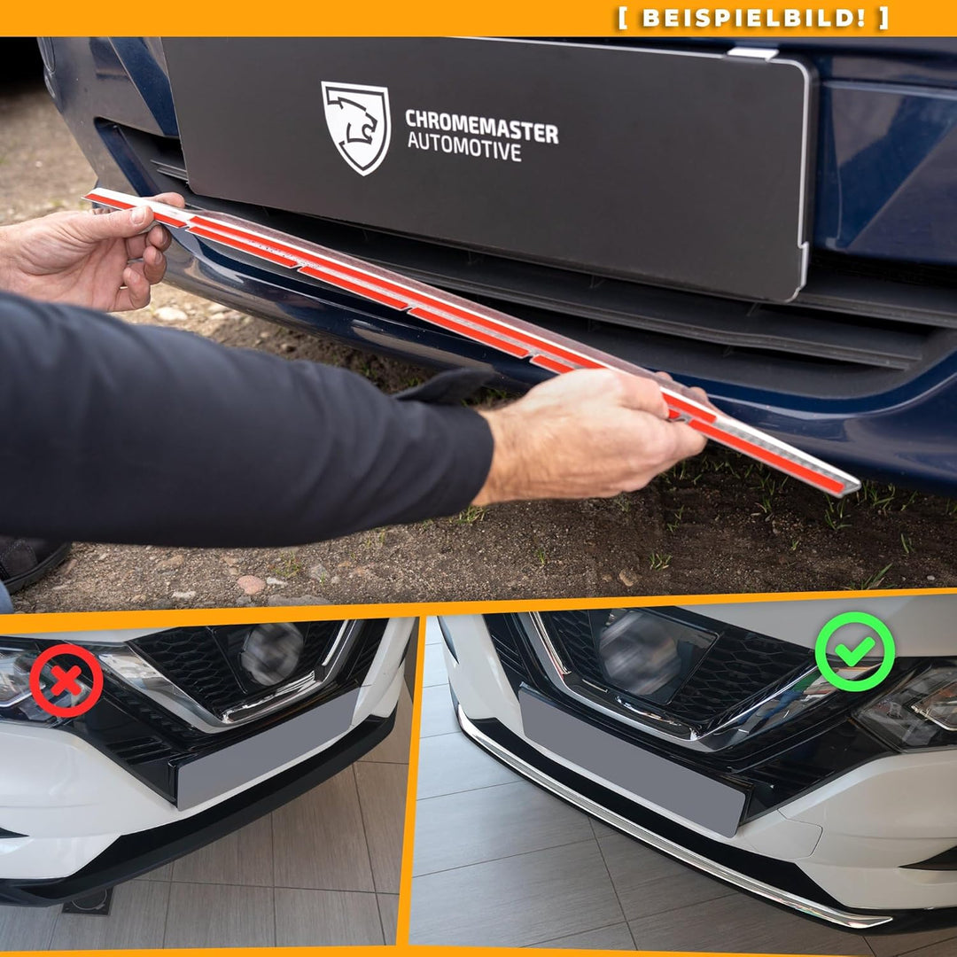 CHROMEMASTER | Kompatibel mit Renault Master 2011+ | Chromleisten Stossstange Vorne, untere Zierblen