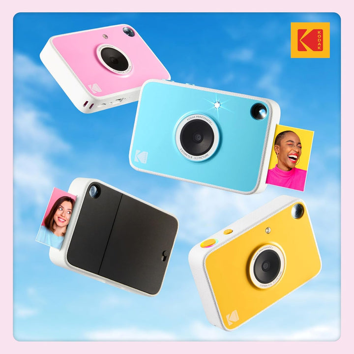Kodak Printomatic+ Sofortbild Digitalkamera 10MP mit RGB LED, druckt Vollfarb-Fotos auf Zink 2x3” Pa
