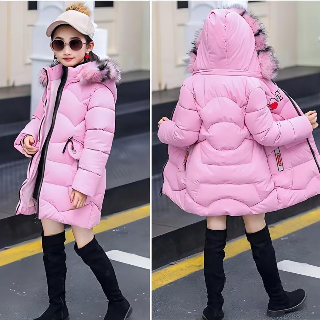 Mädchen Winterjacke Kinder Wintermantel Dicke Steppjacke Lange Warme Parka Baumwolljacke Outdoor Man