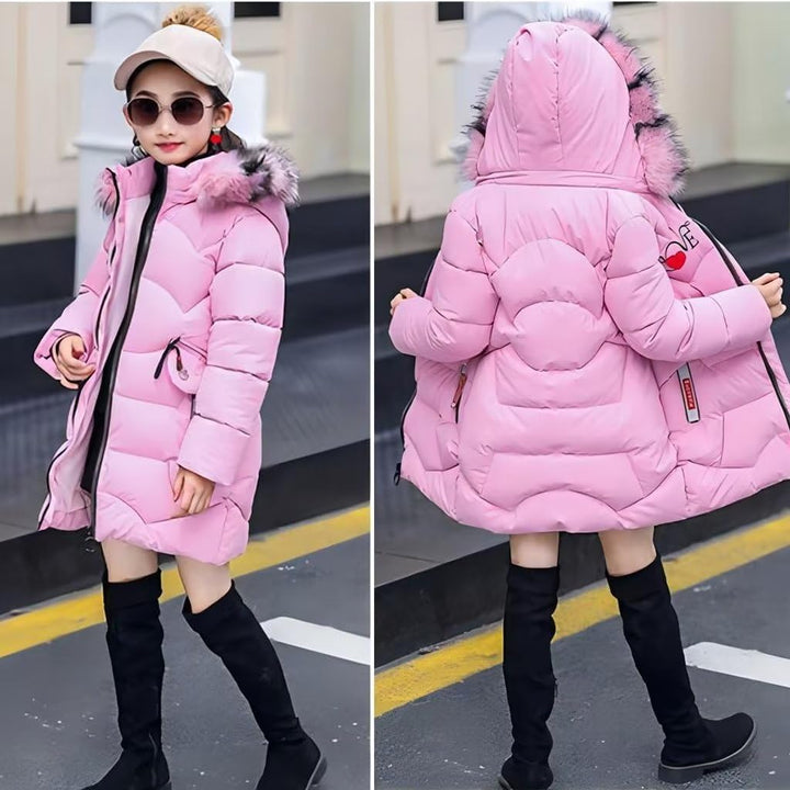 Mädchen Winterjacke Kinder Wintermantel Dicke Steppjacke Lange Warme Parka Baumwolljacke Outdoor Man