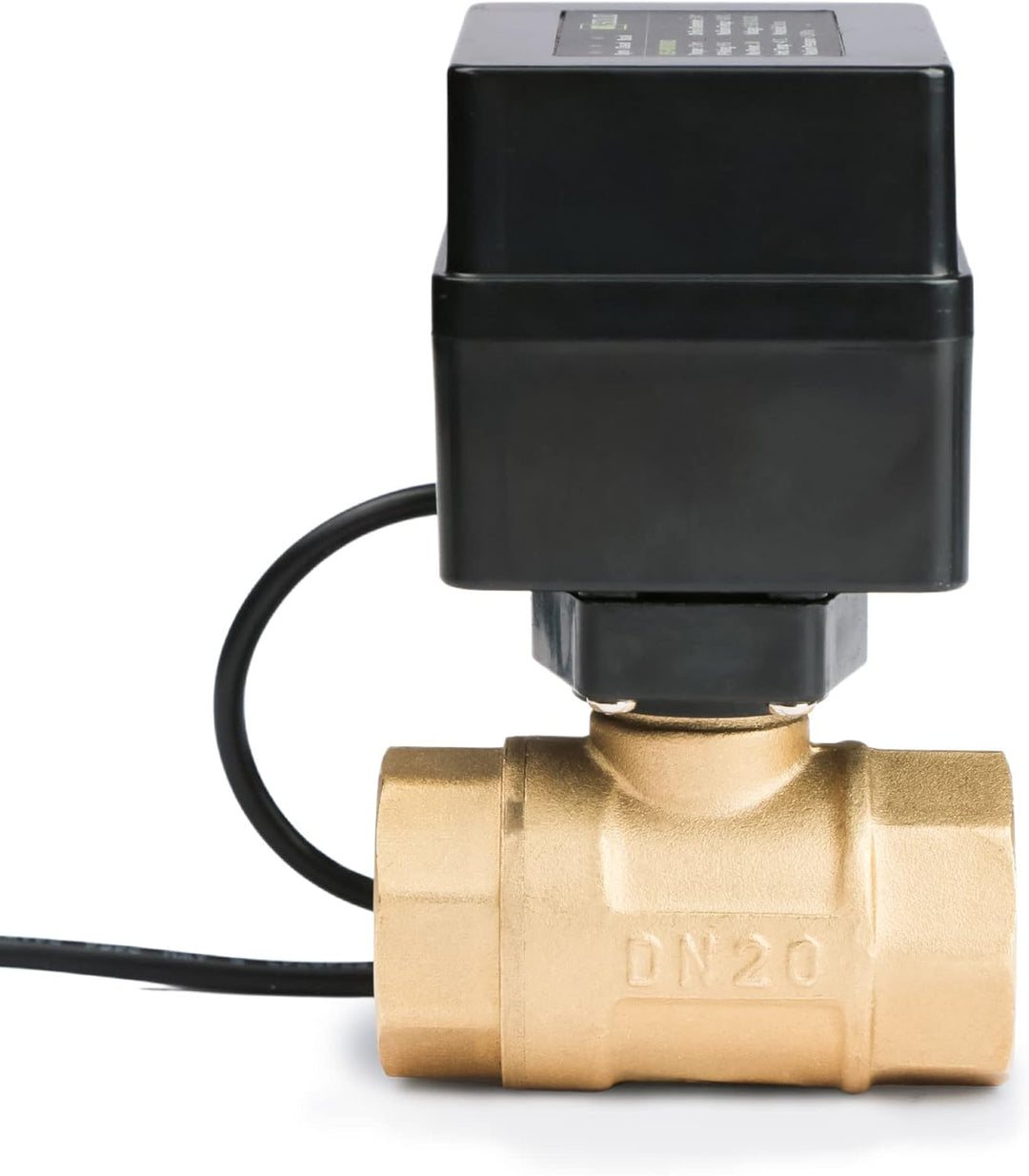Motorisierter Kugelhahn – 3/4" Messing-Kugelhahn mit Standardanschluss, 9–36 V AC/DC, 2-Draht-Auto-R