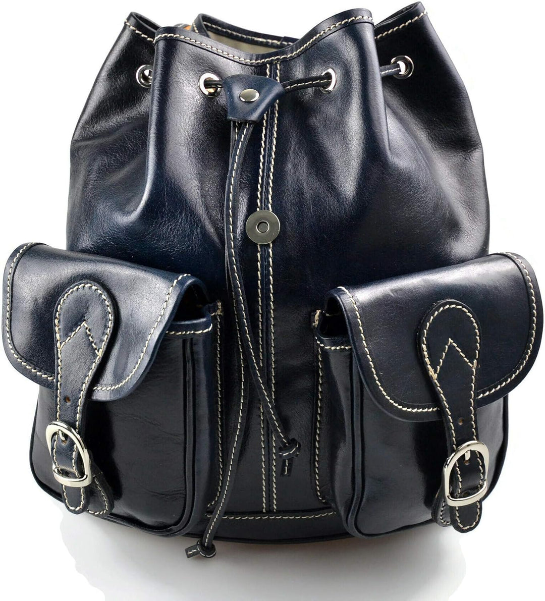 Rucksack leder blau rucksack damen herren reisetasche kalbsleder rucksack leder rucksack schulrucksa