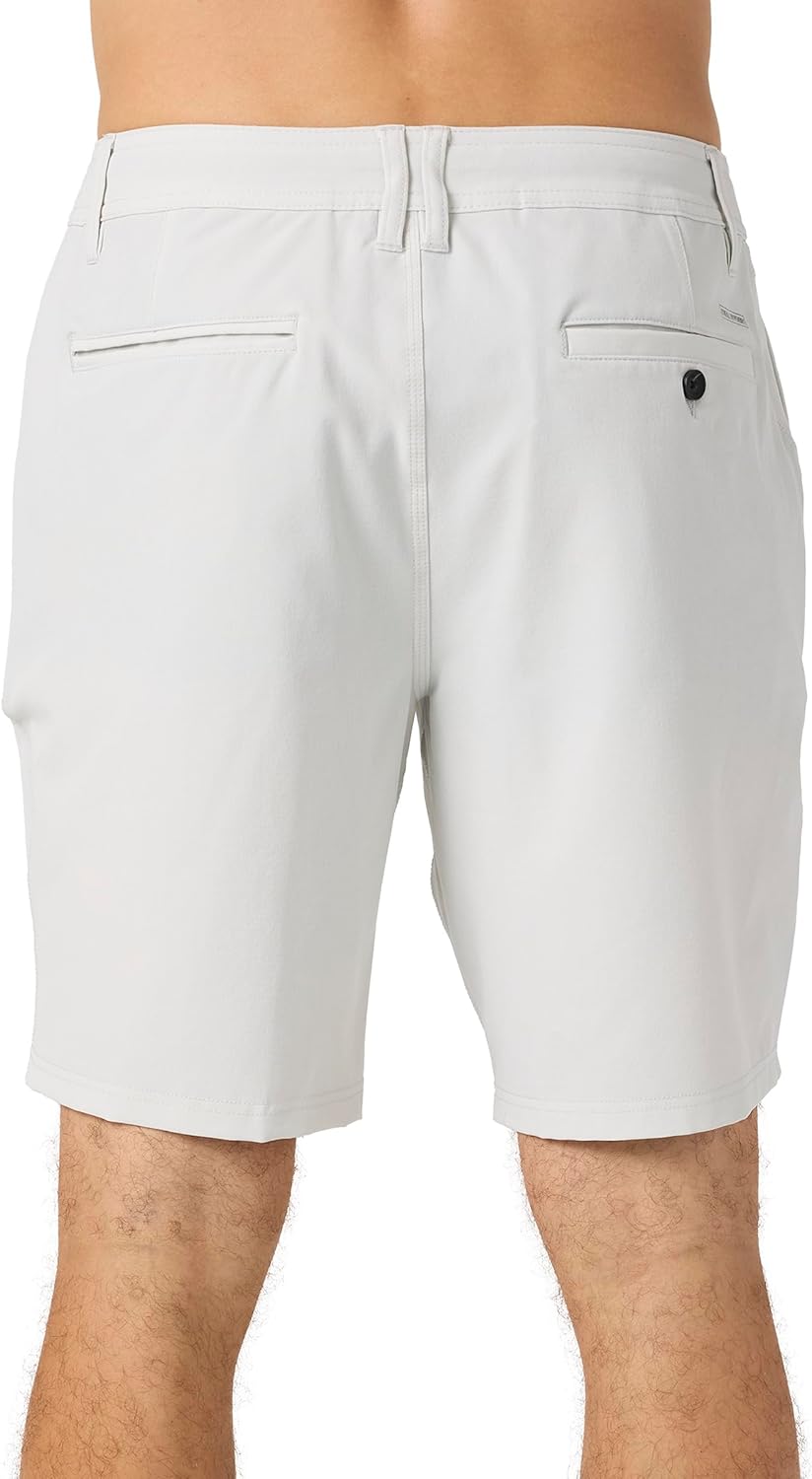 O'Neill Herren Boardshorts Locked Stripe Hybrid Short 8 Heather Fog, 8 Heather Fog