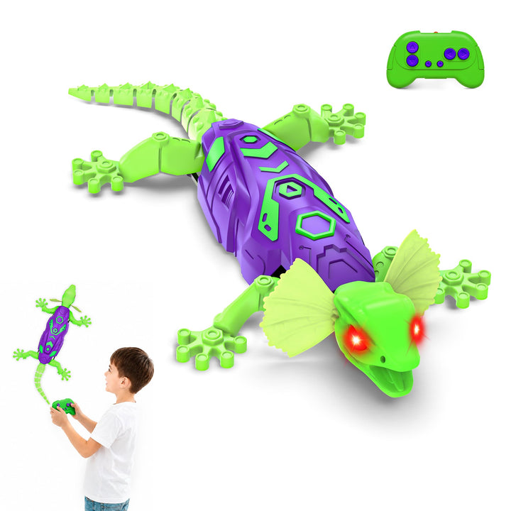 Kssvzz Ferngesteuert Gecko, Dualmodus Fernbedienung Eidechse Roboter, 360° Drehbar Gecko Wandflitzer