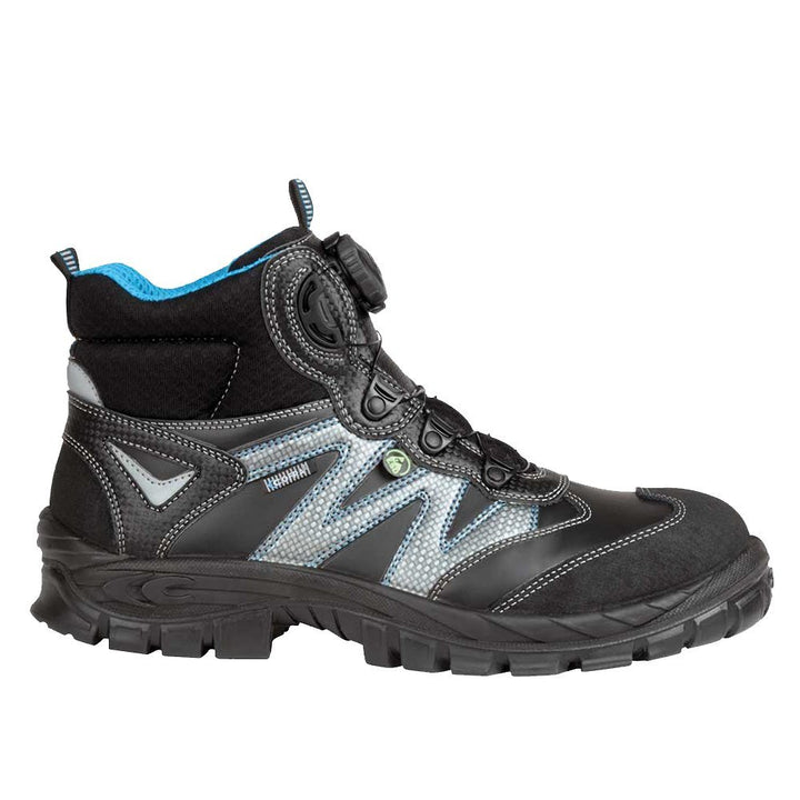 Cofra 13220-000.W40 BRAHMA S3 ESD SRC Sicherheitsstiefel, Schwarz/Grau/Hellblau, Grösse 40 40 EU, 40