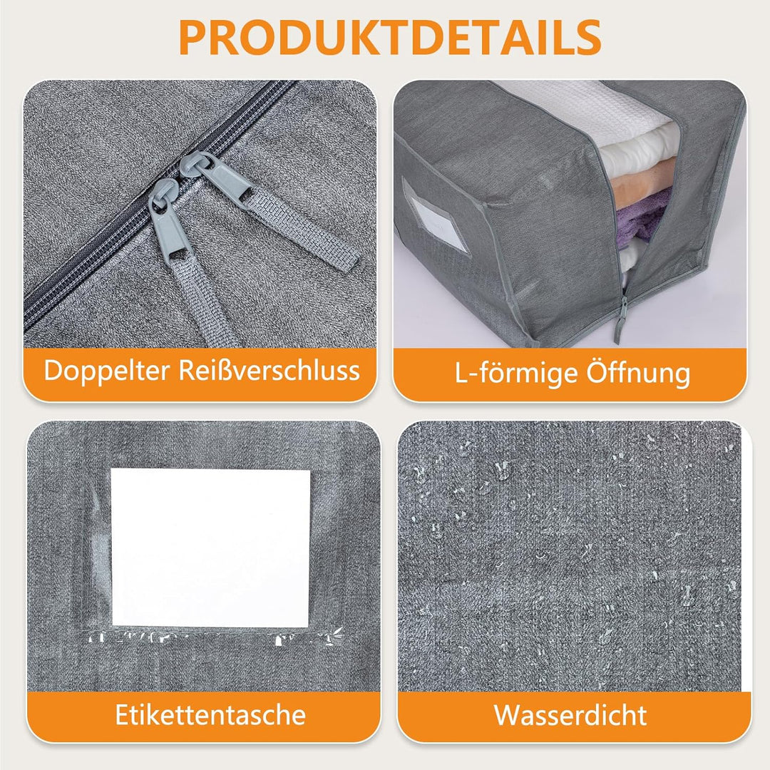 8 Stück 120L Aufbewahrungstasche, Heavy-Duty Umzugstaschen Wasserdicht Umzugskartons Grosse mit Reis