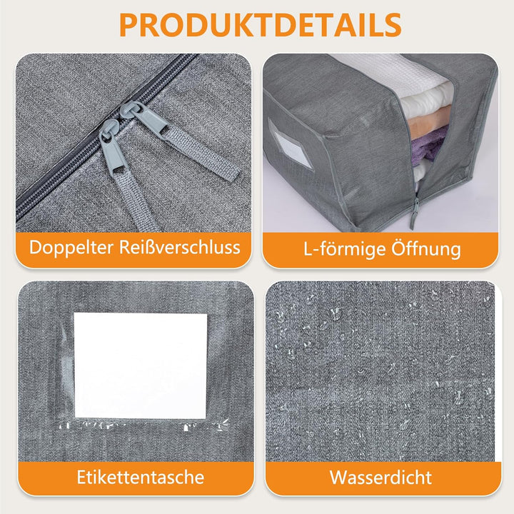 8 Stück 120L Aufbewahrungstasche, Heavy-Duty Umzugstaschen Wasserdicht Umzugskartons Grosse mit Reis