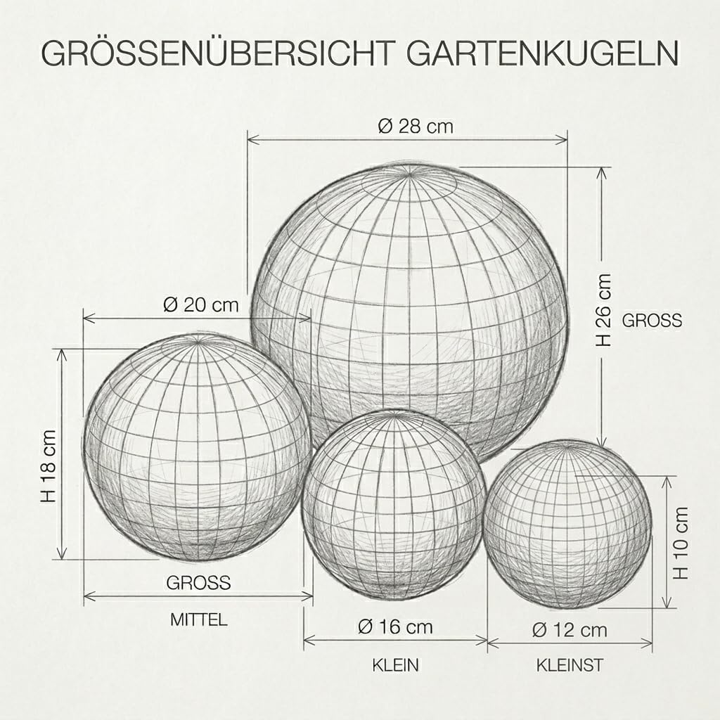 Teramico Dekokugel Gartenkugel glasiert -Blau, Grün, Anthrazit, Türkis, Aqua- sehr hochwertig frostf