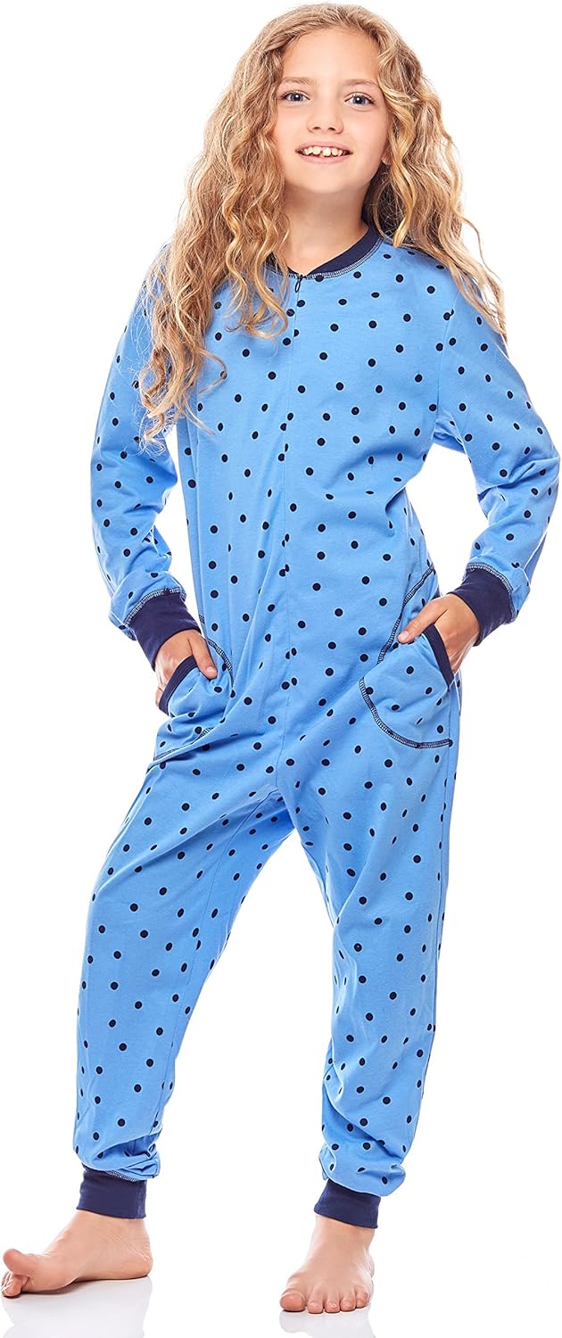 Merry Style Mädchen Schlafoverall Jumpsuit Mädchen Bequeme und warme Schlafanzug Kinder MS10-186 110