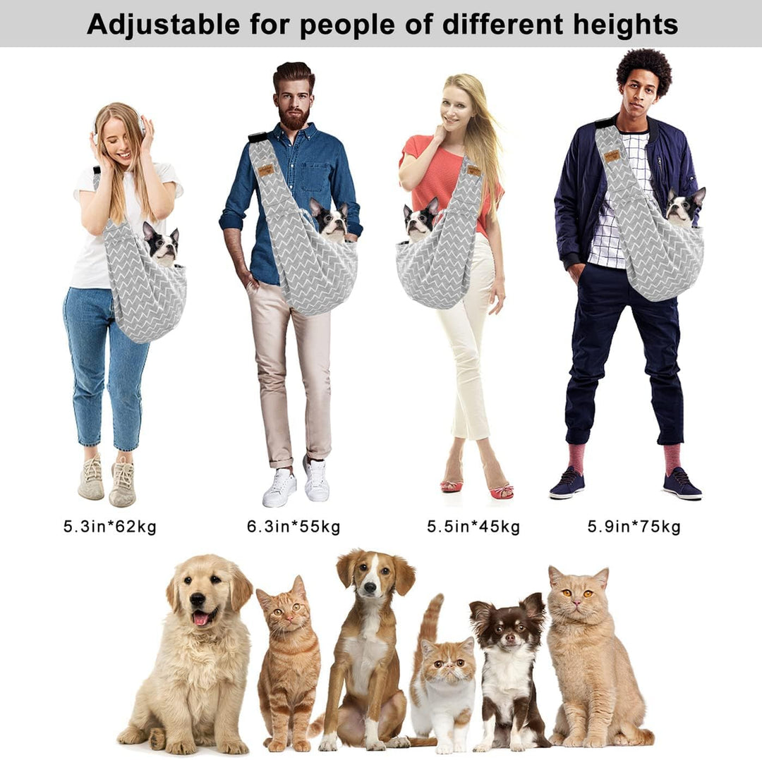 vrbabies Hundetrage für kleine Hunde, freihändig, atmungsaktiv, wendbar, verstellbar, aus Baumwolle,