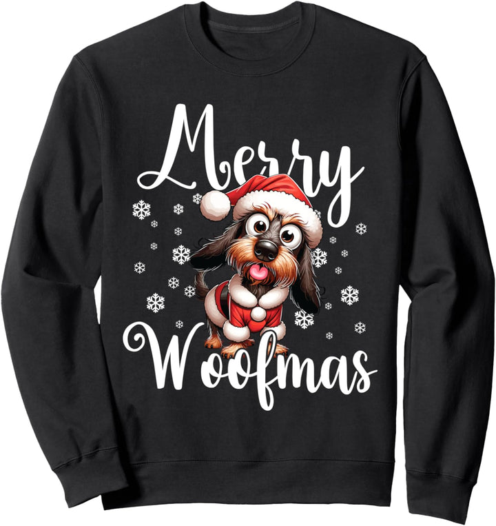 Rauhaardackel Hund Weihnachten Sweatshirt