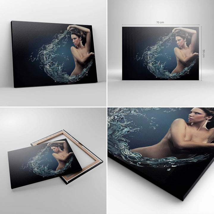 Bilder auf Leinwand Weiblich modell posieren schön Leinwandbild 70x50cm Wandbilder Dekoration Wohnzi