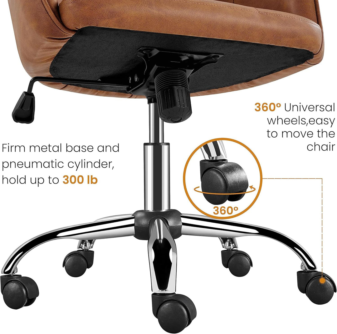Yaheetech Bürostuhl Ergonomischer Schreibtischstuhl Drehstuhl Höhenverstellbar Computerstuhl mit Rol