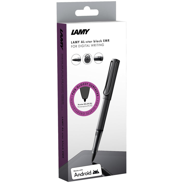 LAMY AL-star black EMR Stylus digitales Schreibgerät in der Farbe schwarz aus Aluminium, mattschwarz