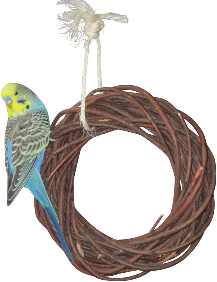 Vogelgaleria® 2X Leckerer Weidenring zum Knabbern für Wellensittich, Nymphensittich & Co.; Weidengef