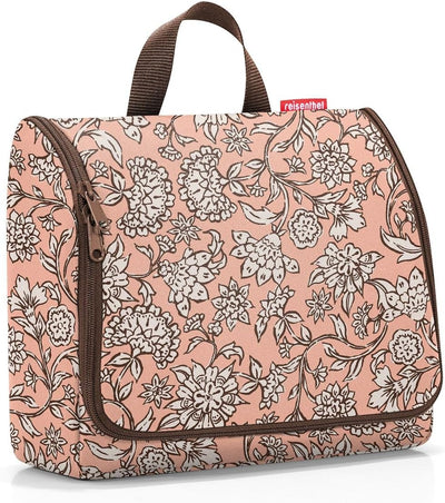 reisenthel toiletbag XL Dahlia Rose praktischer Kulturbeutel mit Haken, wasserabweisendes Material,