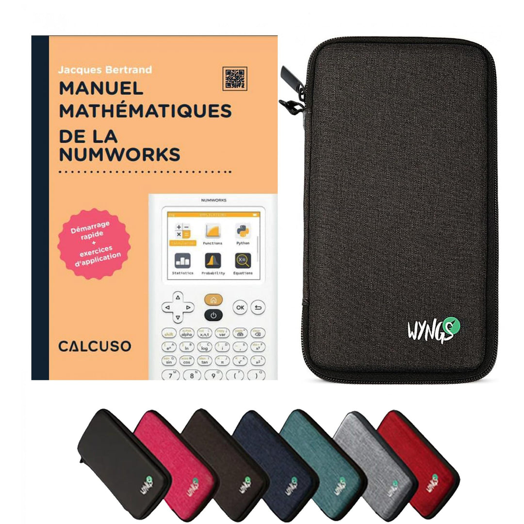 CALCUSO Zubehör Standardpaket Dunkelgrau kompatibel für Grafikrechner Numworks (Französisch)