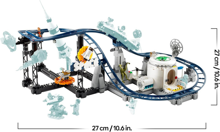 LEGO 31142 Creator 3-in-1 Weltraum-Achterbahn, Bausatz Einer Spielzeug-Kirmes mit funktionierenden W