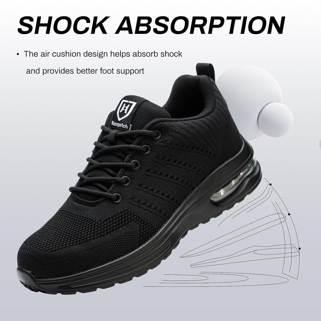 Hitopteu Sicherheitsschuhe Herren Arbeitsschuhe Damen Leicht Sportlich Arbeitsturnschuhe mit Stahlka