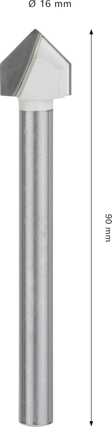 Bosch 1x CYL-9 Soft Ceramic Bohrer (für Weiche Fliesen, Glas, Ø 16,00 mm, Professional Zubehör Bohrm