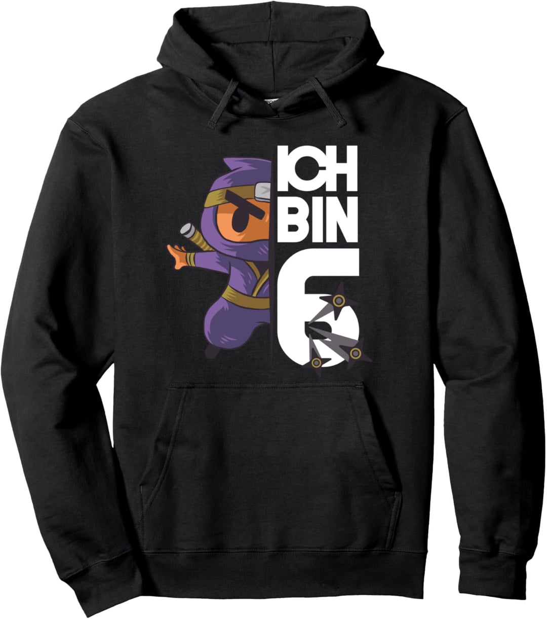 6 Jahre Alt Ninja Kindergeburtstag - Ich Bin 6 Pullover Hoodie