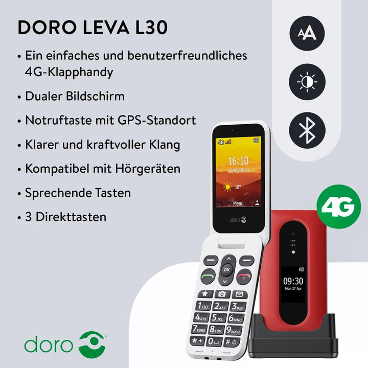 Doro Leva L30 / Rot & Weiss