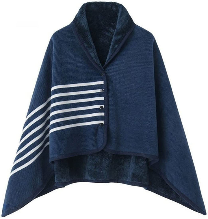 WINKEEY Damen Poncho, Winter Warm Umhang, Strick Cape Cardigan Für Frauen, Wrap Open Front Cape, Win