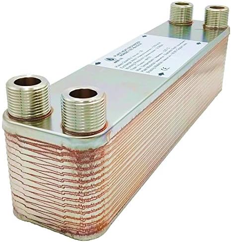 Edelstahl Plattenwärmetauscher Wärmetauscher Nordic Tec Ba-23-30 30 Platten 125kW 3/4” mit Isolierun