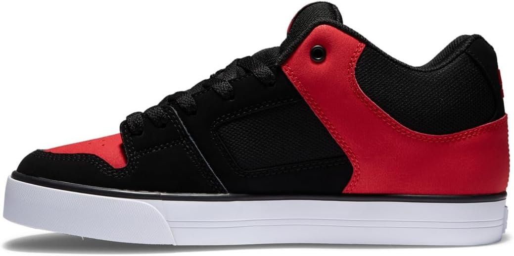 DC Shoes Herren Pure Mid Sneaker 47 EU Black Red, 47 EU Black Red